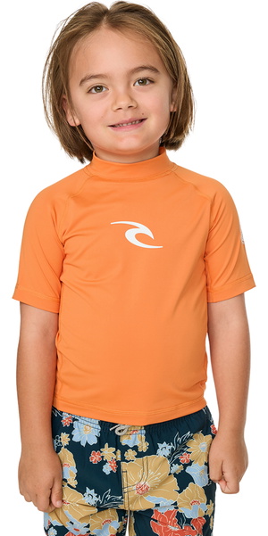 2026 Rip Curl Toddler Waves UPF Short Sleeve Rash Vest 136TRV - Vitamin C